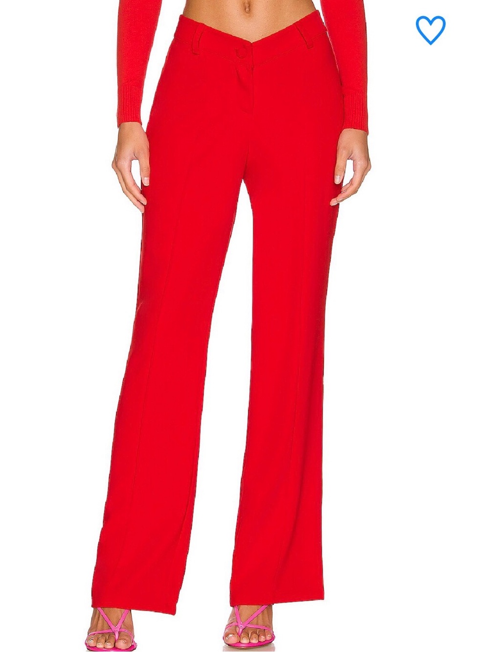 Superdown Wendy Angled Front Red Pants